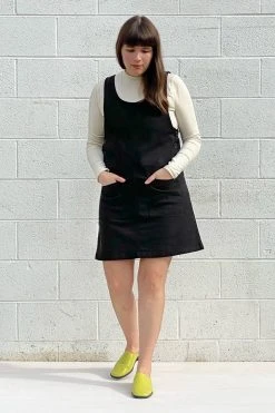 North Of West Caroline Upcycled Jumper Dress - Black