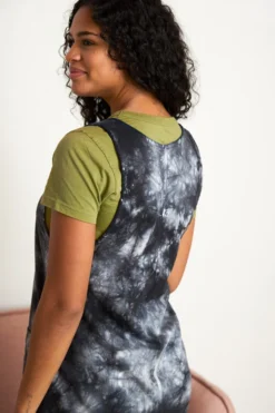 North Of West Caroline Tie Dye Jumper Dress - Black