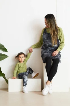 North Of West Caroline Tie Dye Jumper Dress - Black