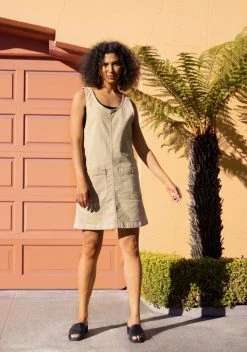 North Of West Caroline Upcycled Jumper Dress - Fog