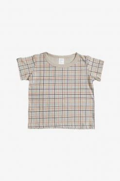 North Of West Sale Kids' Grid Tee - Fog