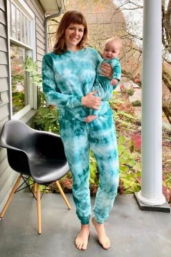 North Of West Julie Tie Dye Joggers - Atlantic