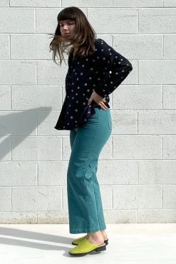 North Of West Monica Upcycled High Rise Jean - Atlantic 10 North Of West Monica Upcycled High Rise Jean - Atlantic