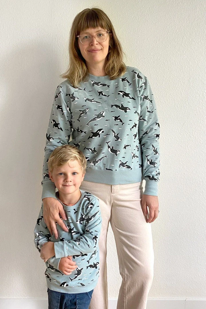 North Of West Sale Kids' Orcas Sweatshirt - Sea Mist 4 North Of West Sale Kids' Orcas Sweatshirt - Sea Mist