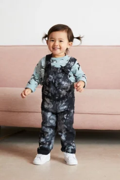 North Of West Sale Kids' Park Upcycled Tie Dye Overalls - Black 15 North Of West Sale Kids' Park Upcycled Tie Dye Overalls - Black