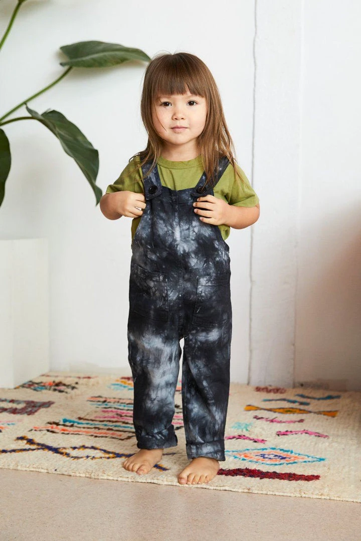 North Of West Sale Kids' Park Upcycled Tie Dye Overalls - Black 12 North Of West Sale Kids' Park Upcycled Tie Dye Overalls - Black