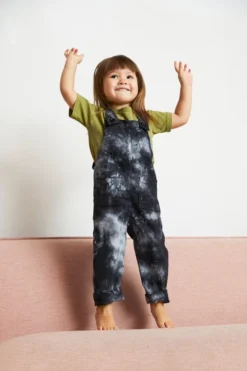 North Of West Sale Kids' Park Upcycled Tie Dye Overalls - Black 20 North Of West Sale Kids' Park Upcycled Tie Dye Overalls - Black