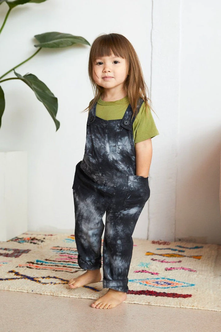North Of West Sale Kids' Park Upcycled Tie Dye Overalls - Black 13 North Of West Sale Kids' Park Upcycled Tie Dye Overalls - Black