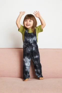 North Of West Sale Kids' Park Upcycled Tie Dye Overalls - Black 21 North Of West Sale Kids' Park Upcycled Tie Dye Overalls - Black