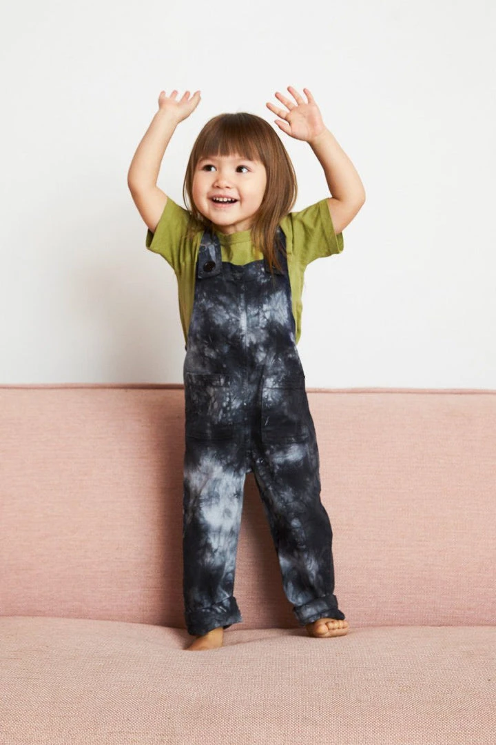 North Of West Sale Kids' Park Upcycled Tie Dye Overalls - Black 11 North Of West Sale Kids' Park Upcycled Tie Dye Overalls - Black