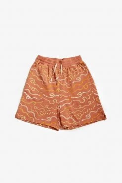 North Of West River Snake Rainbow Sweat Short - Sunset