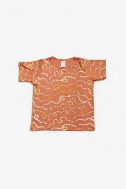 North Of West Sale Kids' Snake Rainbow Tee - Sunset