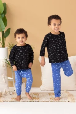 North Of West Baby's Squiggles Harem Pants - Azure