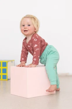 North Of West Sale Baby's Squiggles Long Sleeve Onesie - Mulberry 9 North Of West Sale Baby's Squiggles Long Sleeve Onesie - Mulberry