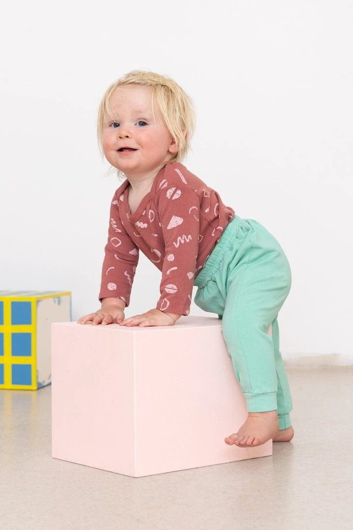 North Of West Sale Baby's Squiggles Long Sleeve Onesie - Mulberry 5 North Of West Sale Baby's Squiggles Long Sleeve Onesie - Mulberry