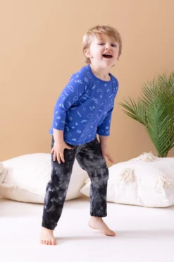 North Of West Sale Kids' Squiggles Raglan Tee - Azure