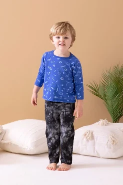 North Of West Sale Kids' Squiggles Raglan Tee - Azure