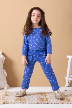 North Of West Kids' Squiggles Traveler Sweatpants - Azure Sale