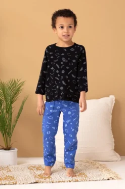 North Of West Kids' Squiggles Traveler Sweatpants - Azure Sale
