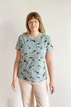 North Of West Taylor Orcas Tee - Sea Mist Sale