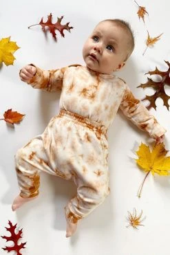 North Of West Sale Baby's Tie Dye Long Sleeve Onesie - Amber 6 North Of West Sale Baby's Tie Dye Long Sleeve Onesie - Amber