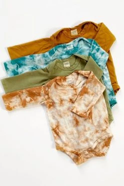 North Of West Sale Baby's Tie Dye Long Sleeve Onesie - Amber 7 North Of West Sale Baby's Tie Dye Long Sleeve Onesie - Amber