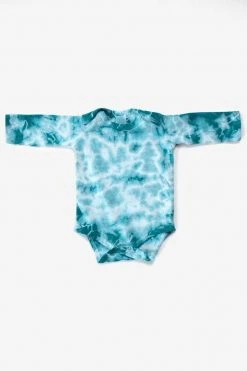 North Of West Baby's Tie Die Long Sleeve Onesie - Atlantic Sale