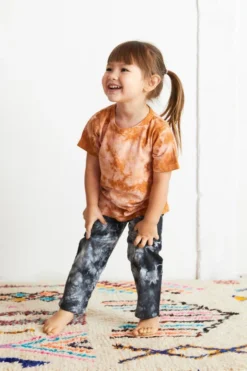 North Of West Sale Kids' Traveler Upcycled Tie Dye Jeans - Black