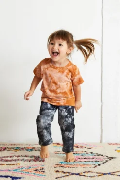 North Of West Sale Kids' Traveler Upcycled Tie Dye Jeans - Black