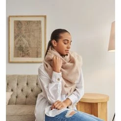 Studio Variously Oat Linen Scarf Accessories