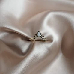 Iron Oxide Opal Halo Stacker Ring 14 Iron Oxide Opal Halo Stacker Ring