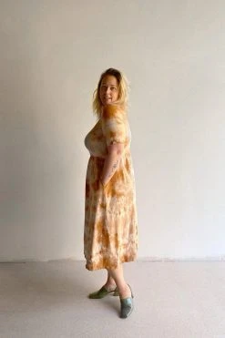 North Of West Flora Tie Dye Dress - Amber