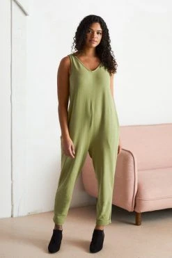 North Of West Sale Parker Jumpsuit - Moss