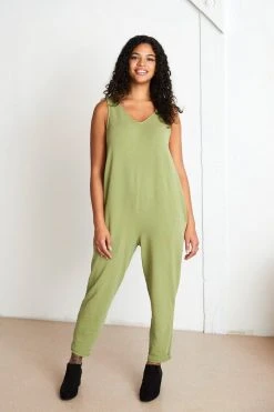 North Of West Sale Parker Jumpsuit - Moss