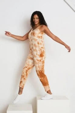 North Of West Parker Tie Dye Jumpsuit - Amber Sale