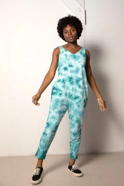North Of West Parker Tie Dye Jumpsuit - Atlantic