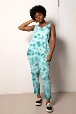 North Of West Parker Tie Dye Jumpsuit - Atlantic