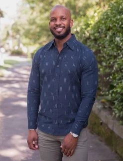 Passion Lilie Men's Admiral Ikat Button Down Shirt