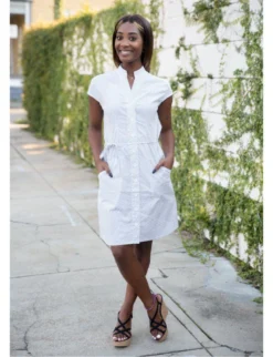 Passion Lilie Bianca Button Dress