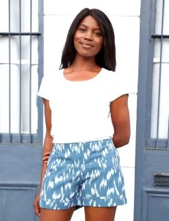 Passion Lilie Blue Lagoon Ikat Shorts