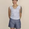 Passion Lilie Best Sellers Chambray Ikat Shorts 2 Passion Lilie Best Sellers Chambray Ikat Shorts