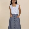 Passion Lilie Chambray Midi Skirt 2 Passion Lilie Chambray Midi Skirt