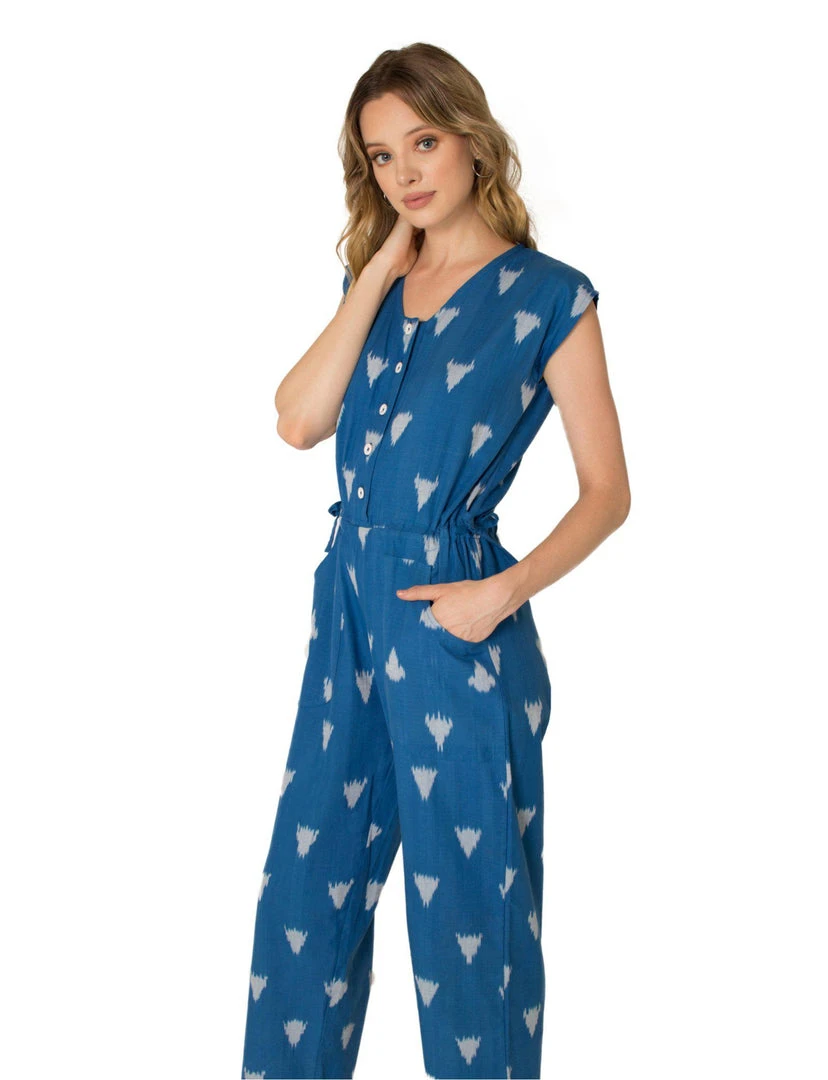 Passion Lilie Cobalt Ikat Jumpsuit 6 Passion Lilie Cobalt Ikat Jumpsuit