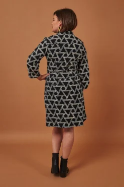 Passion Lilie Geometric Button-Up Dress Fair Trade