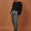 Passion Lilie Gray Chevron Crop Pants