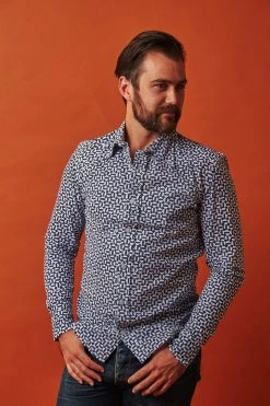 Passion Lilie Men's Hex Flex Button Down Shirt 11 Passion Lilie Men's Hex Flex Button Down Shirt