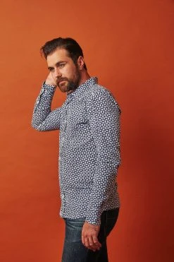 Passion Lilie Men's Hex Flex Button Down Shirt 10 Passion Lilie Men's Hex Flex Button Down Shirt