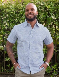 Passion Lilie Men's Light Blue Button Down Shirt