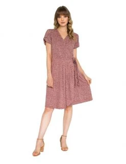 Passion Lilie Mauve Dots Jersey Dress