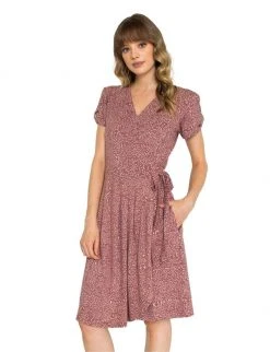 Passion Lilie Mauve Dots Jersey Dress